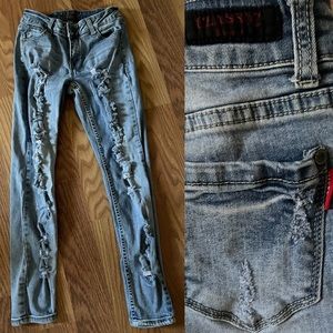 THE CLASSIC Distressed SKINNY JEANS Size 3
